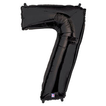 Load image into Gallery viewer, Black Foil Number Balloon with Helium