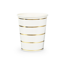 Load image into Gallery viewer, Gold Frenchie Striped Cups
