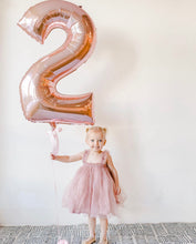 Load image into Gallery viewer, Rose Gold Foil Number Balloon with Helium