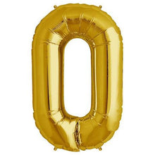 Load image into Gallery viewer, Gold Foil Number Balloon with Helium