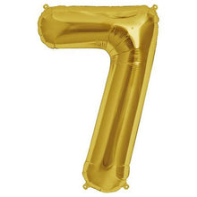 Load image into Gallery viewer, Gold Foil Number Balloon with Helium