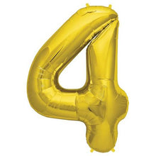 Load image into Gallery viewer, Gold Foil Number Balloon with Helium