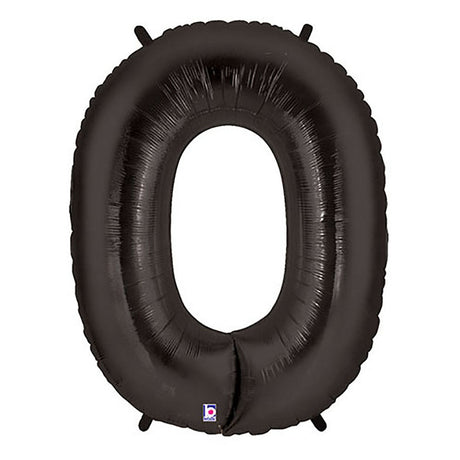 Black Foil Number Balloon with Helium