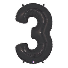 Load image into Gallery viewer, Black Foil Number Balloon with Helium
