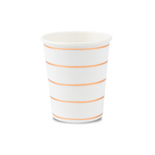 Load image into Gallery viewer, Rose Gold Frenchie Striped Cups
